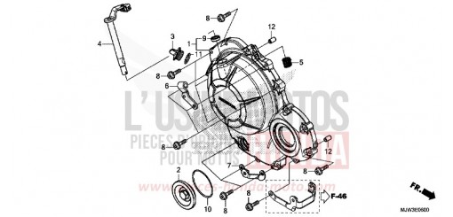 RIGHT CRANKCASE COVER CB500XAH de 2017